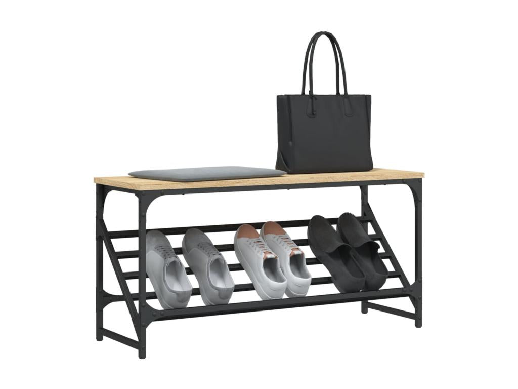 Bohometop Oak Shoe Rack 90x30x45 Engineered Wood 43663CEIJ