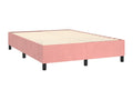 Upholstered bed base with mattress and LED light, Pink, 140x200 cm, Velvet, 12979OVIJ