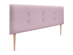 Homelumiere Faux Leather Headboard with 2 Buttons 160x105cm with Legs for 150/160 Beds - Pink