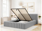 Bohometop Storage Bed – Upholstered Fabric Cover – Light Grey – 140x200 34617VCJP