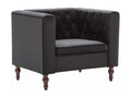 Black velvet armchair