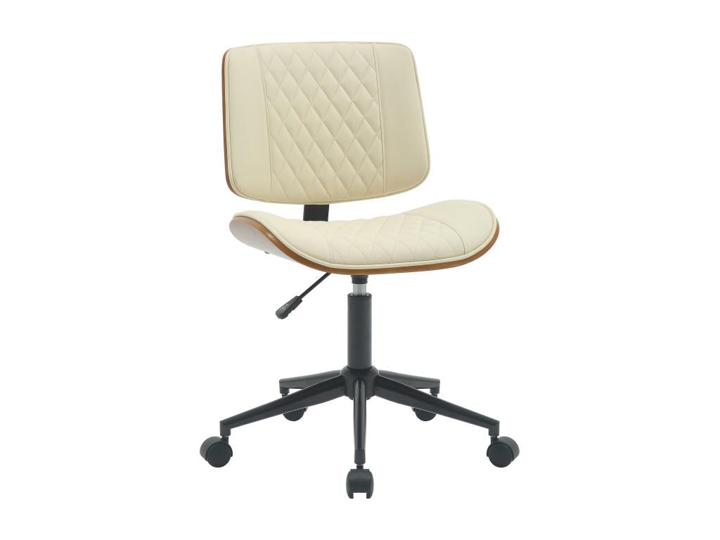 Office chair - Wood - Walnut / Cream - Bohometop 71810ZWEE
