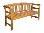 Garden bench, brown wood furniture, 157x45x82.5 cm, 02 0011438