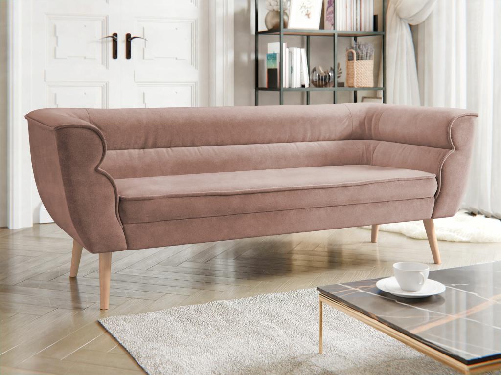 Bohometop 100 Pink Sofa 182x74x75cm Upholstery Wooden Legs 66152CBFO
