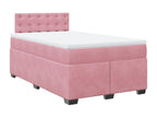 Bohometop bed base with pink velvet mattress 120x190 cm 48326FWJI