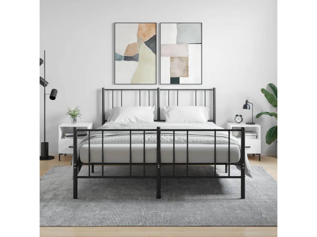 2-piece bedside tables, glossy white, 40x35x47.5 cm, 36719WHXQ