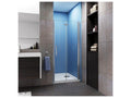Pivoting and folding shower door, 100x185cm, 6mm tempered glass with anti-limescale coating