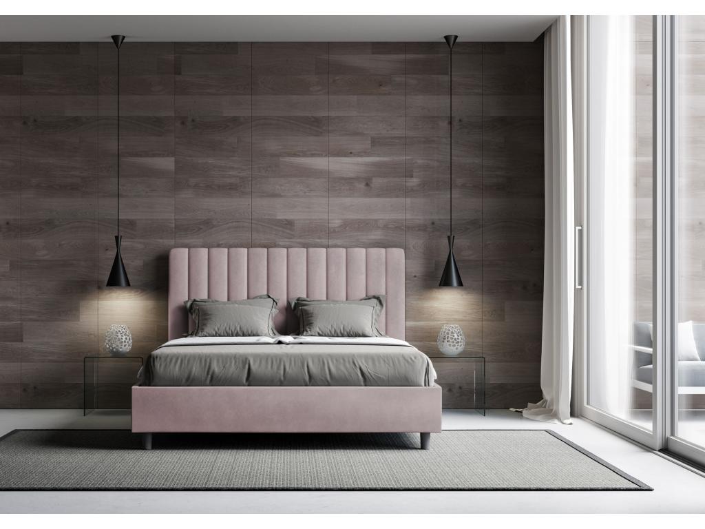 Bohometop 89876CMDM Upholstered Double Bed with Storage 140x190cm Microfiber