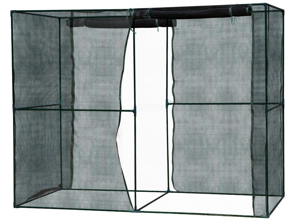 Garden greenhouse, tomato greenhouse, sun protection net, UV-resistant, 50-60 cm shade, 2 roll-up zippered doors, steel, Homelumiere, dark green
