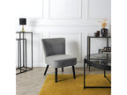 Bohometop - Corduroy Armchair in Grey 75639NLUX