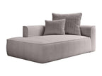 Left-facing chaise longue in wide-wale light grey corduroy Delimoa 54469ZACI