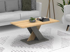 Coffee table - Natural and Anthracite - Bohometop 86823MCAP