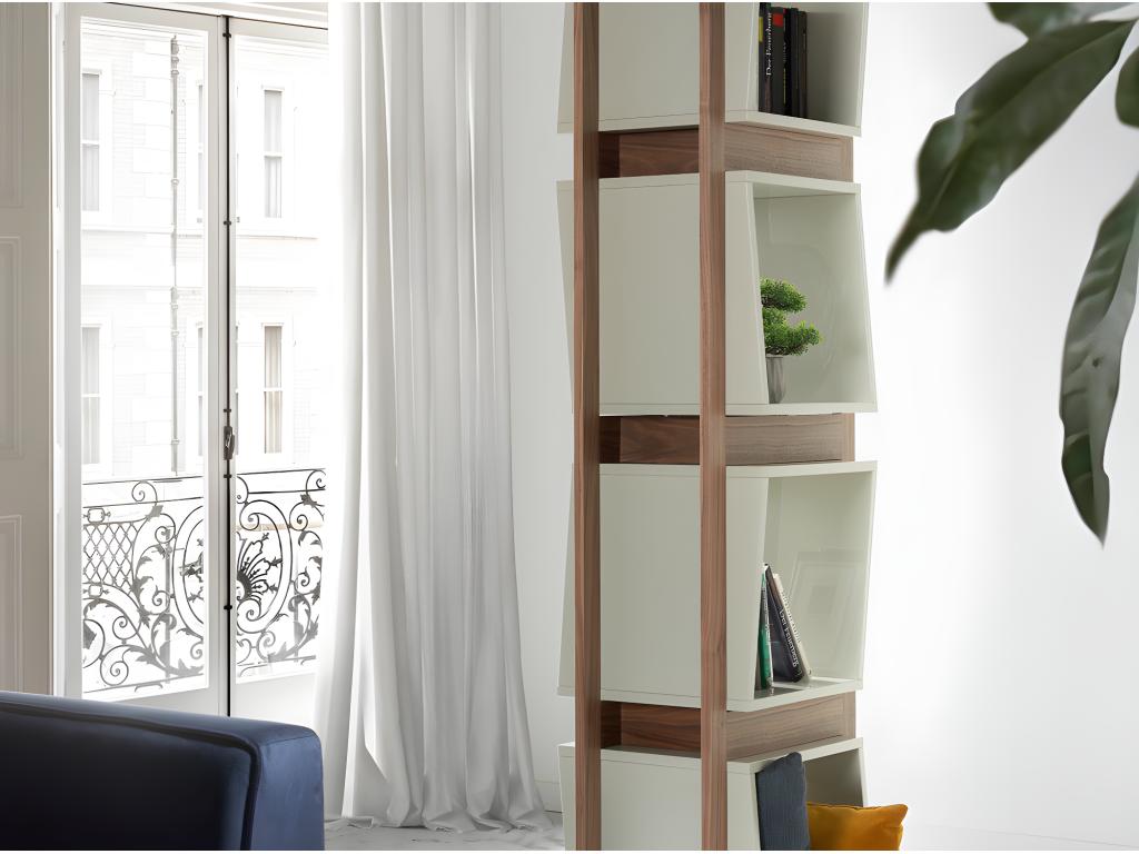 Bohometop contemporary walnut and lacquered wood shelf - Bohometop color 78691AGBW