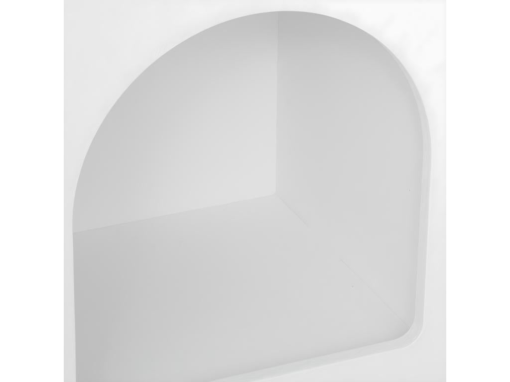 White wooden cabinet with 6 shelves, 110x71 cm