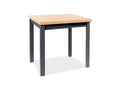 Dining table for 4 - Black / Dark beige - W 90 x D 65 x H 75 cm