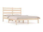 Solid wood bed frame without mattress, 160x200 cm