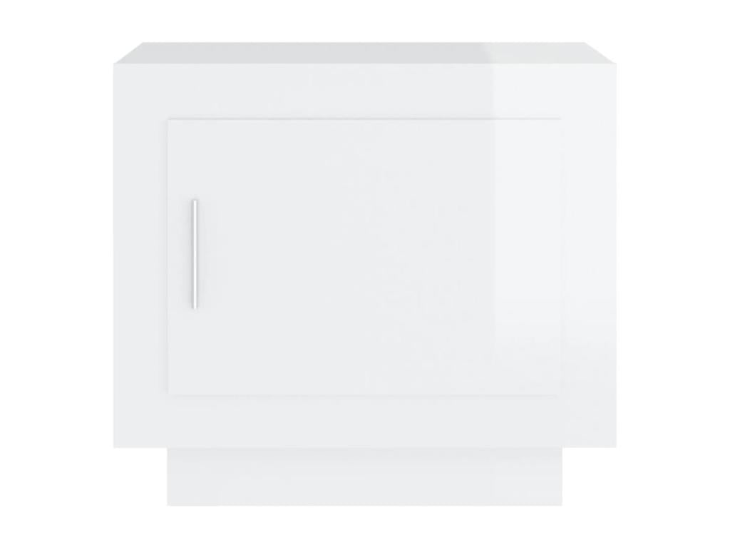 Glossy white coffee table, 51x50x45 cm, engineered wood