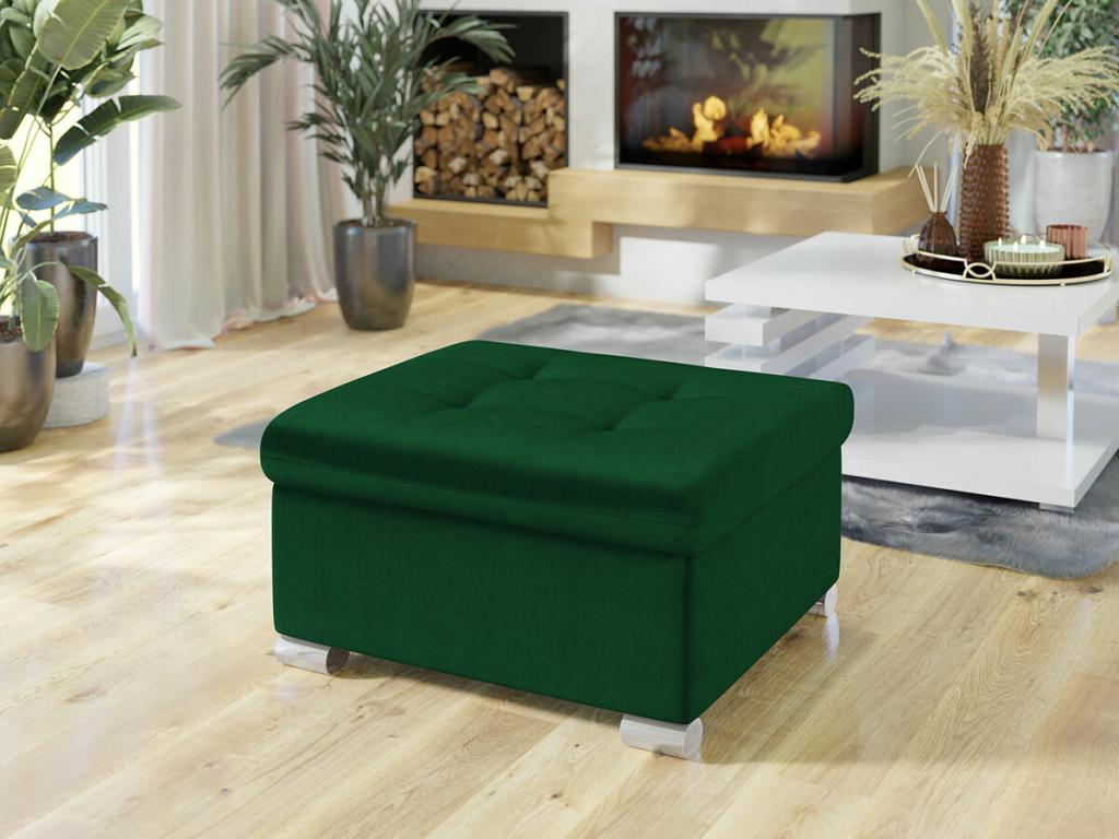 Bohometop 115 Green Pouf 41x68x70cm Upholstery Plastic Feet 50645FLHQ
