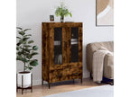 Smoked oak tall sideboard, 69.5x31x115 cm, engineered wood, 16321FPQS