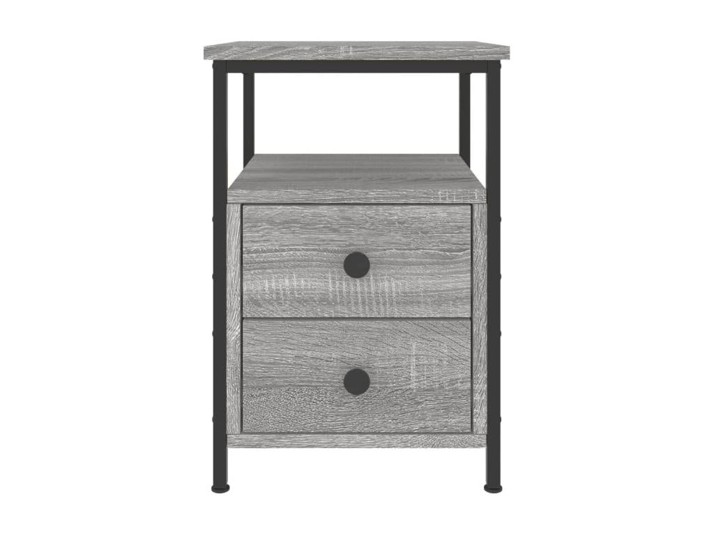 Bohometop 2-piece bedside tables, grey, 34x35.5x50 cm, engineered wood, 23117RHZF