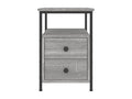 Bohometop 2-piece bedside tables, grey, 34x35.5x50 cm, engineered wood, 23117RHZF