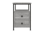 Bohometop 2-piece bedside tables, grey, 34x35.5x50 cm, engineered wood, 23117RHZF