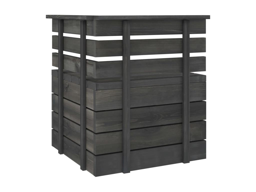 3-piece garden pallet lounge set, solid pine wood, dark grey, 03918YLDS