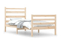 Bed frame without mattress, solid pine wood, 100x200 cm, 63165AFEI