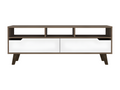 Bohometop TV cabinet with lower shelves, 51 cm W x 39 cm D x 137 cm H, walnut/white, 47400IHBN