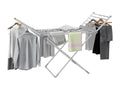 Folding clothes drying rack with 2 extendable side wings, aluminum alloy 90389NFWG