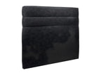 Headboard with Lines design, Black fabric, 140 cm wide - 10 cm thick, padded