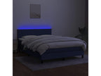 Homelumiere bed base with LED mattress, blue, 140x190 cm, fabric