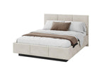 Bohometop 140x190 cm Storage Bed with Lift-Up Slatted Base, Light Beige 93406SMTJ
