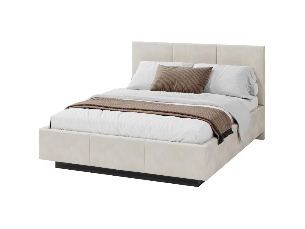 Bohometop 140x190 cm Storage Bed with Lift-Up Slatted Base, Light Beige 93406SMTJ