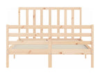 Bed frame without mattress 140x190 cm solid pine wood