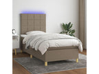 Bohometop 90x190 cm upholstered bed base with mattress and LED lighting, fabric 05211HDYR