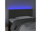 LED Headboard, Dark Grey, 100x5x78/88 cm, Velvet, 16233QIJE