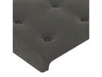 Dark Grey LED Headboard 160x5x118/128 cm Velvet 80958OJVE