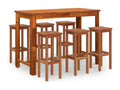 7-piece garden bar set, solid wood, Bohometop 2 66362BXHF