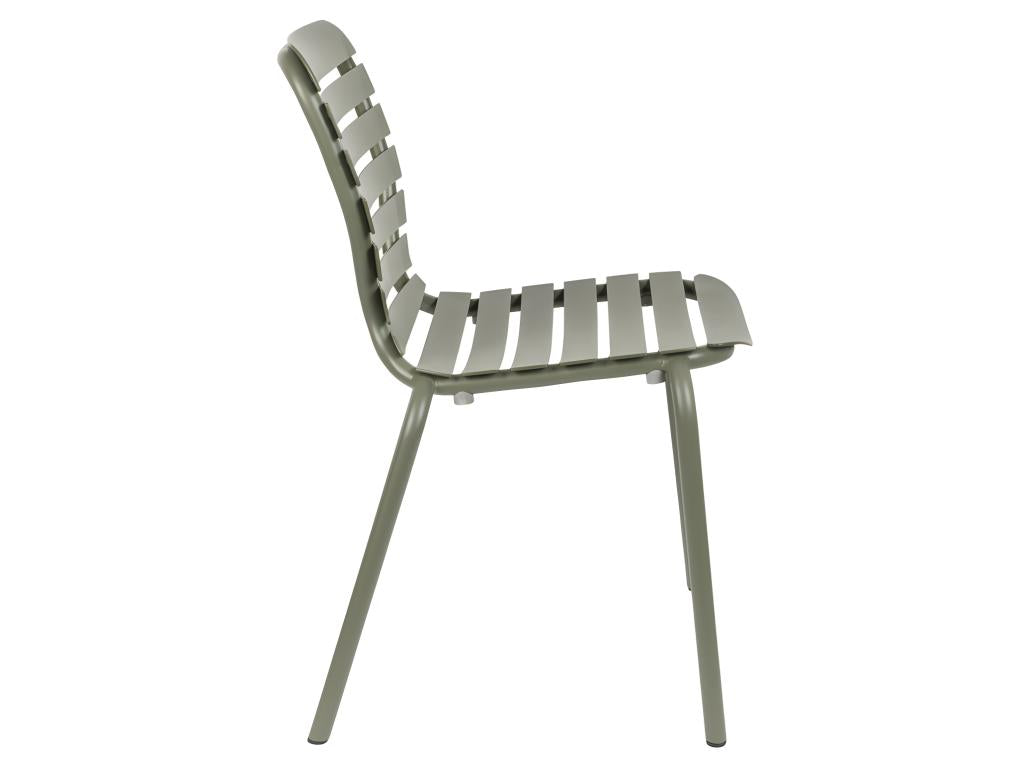 Delimoa - Set of 2 Metal Garden Chairs - Grey Green 71925AYDG