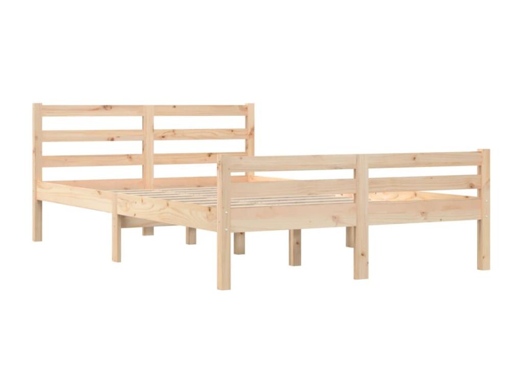 Bed frame Solid wood 140x190 cm 70886GPUS
