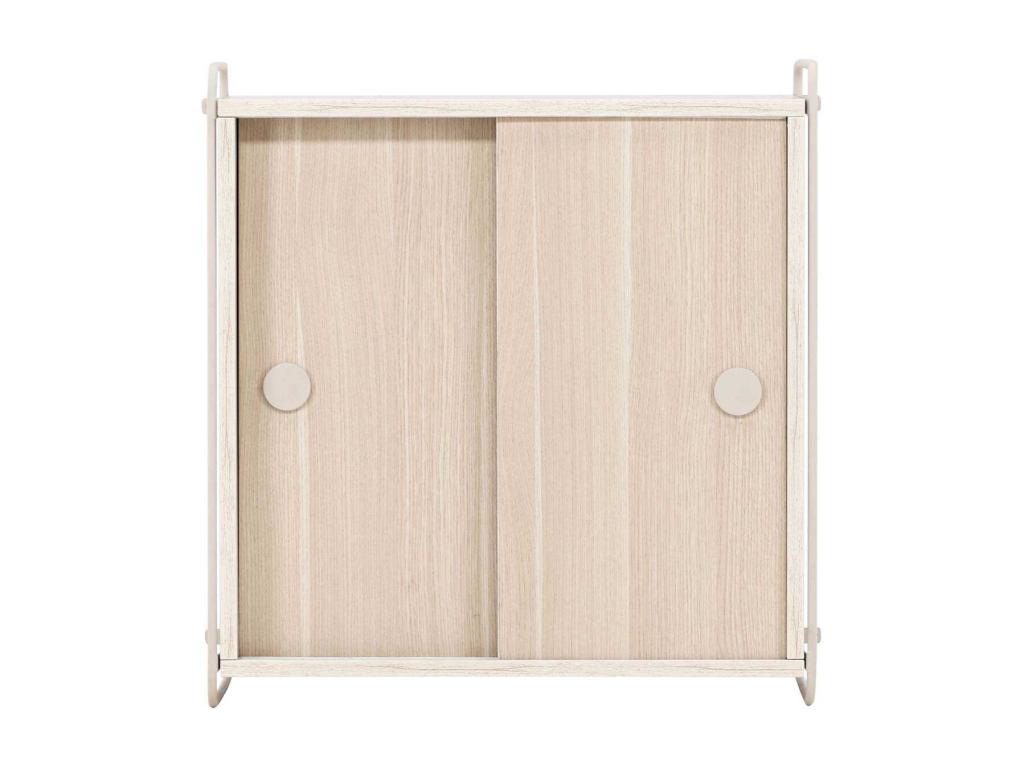 Wall shelf with 2 doors, 68x60 cm, Paris White, 02229JFMH