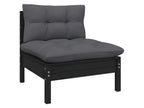 3-seater garden sofa with anthracite cushions, pine wood, 16507GNEA