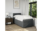 Homelumiere bed base with mattress, dark grey, 80x200 cm, fabric