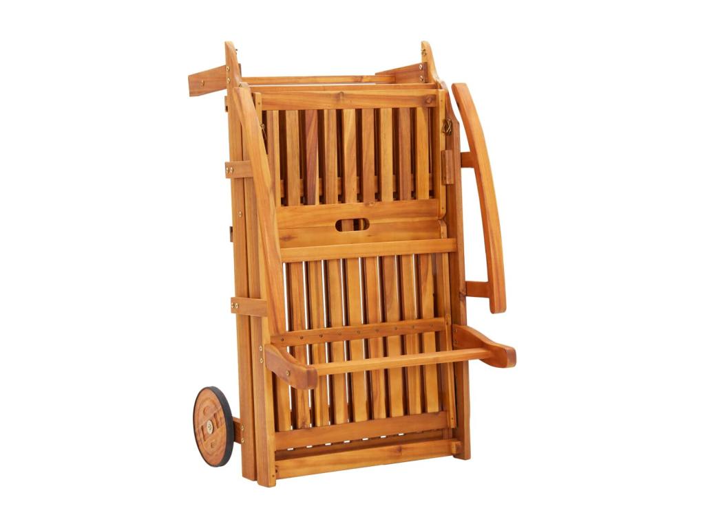 Set of 2 sun loungers with cushions, solid wood, Bohometop 80853LWCB