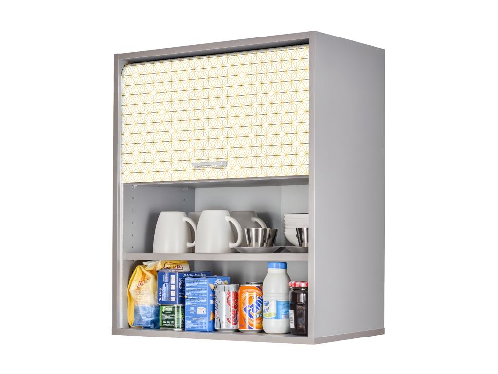 Kitchen storage unit L, Aluminum Grey/Yellow Star - Bohometop 60146EISC