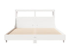 Bed frame without mattress white 135x190 cm solid pine wood 99226KIJS