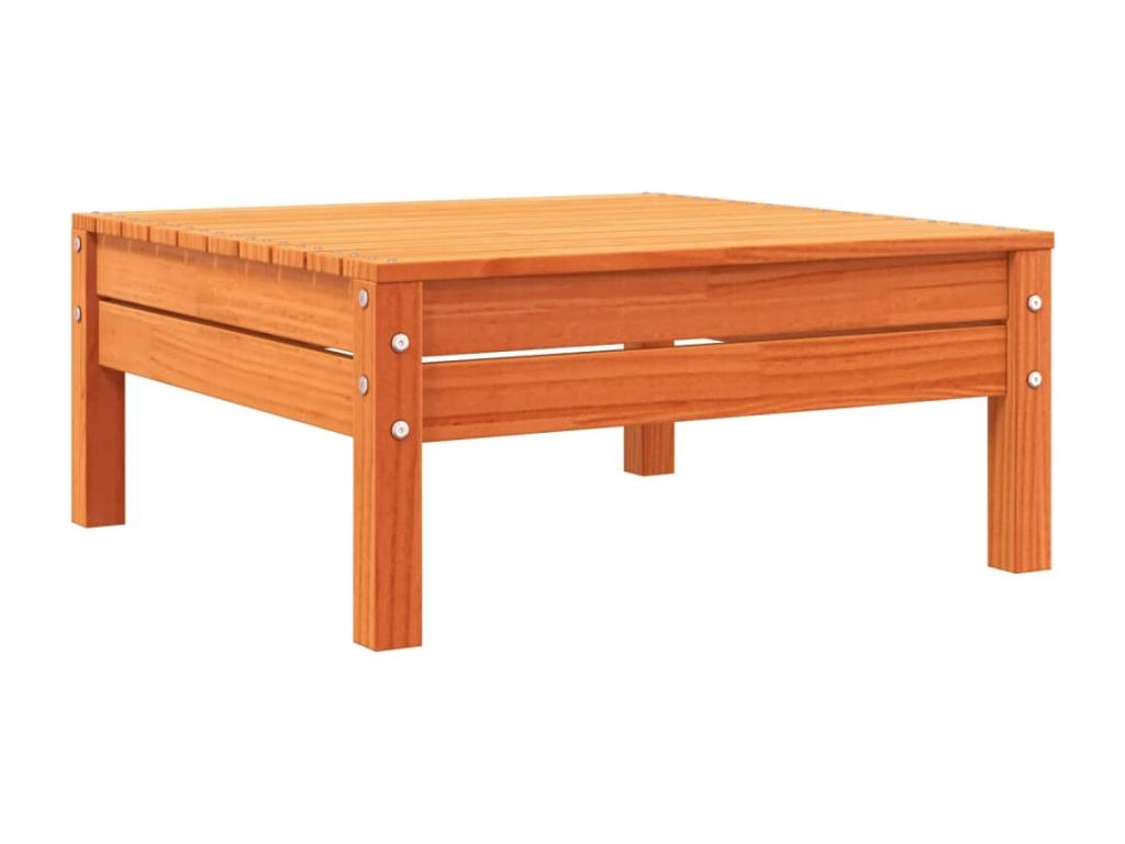 Garden footrest with cushion, solid pine wood