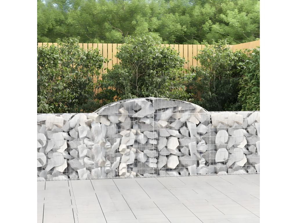 Arched gabion basket 300x30x80/100 cm Galvanized iron