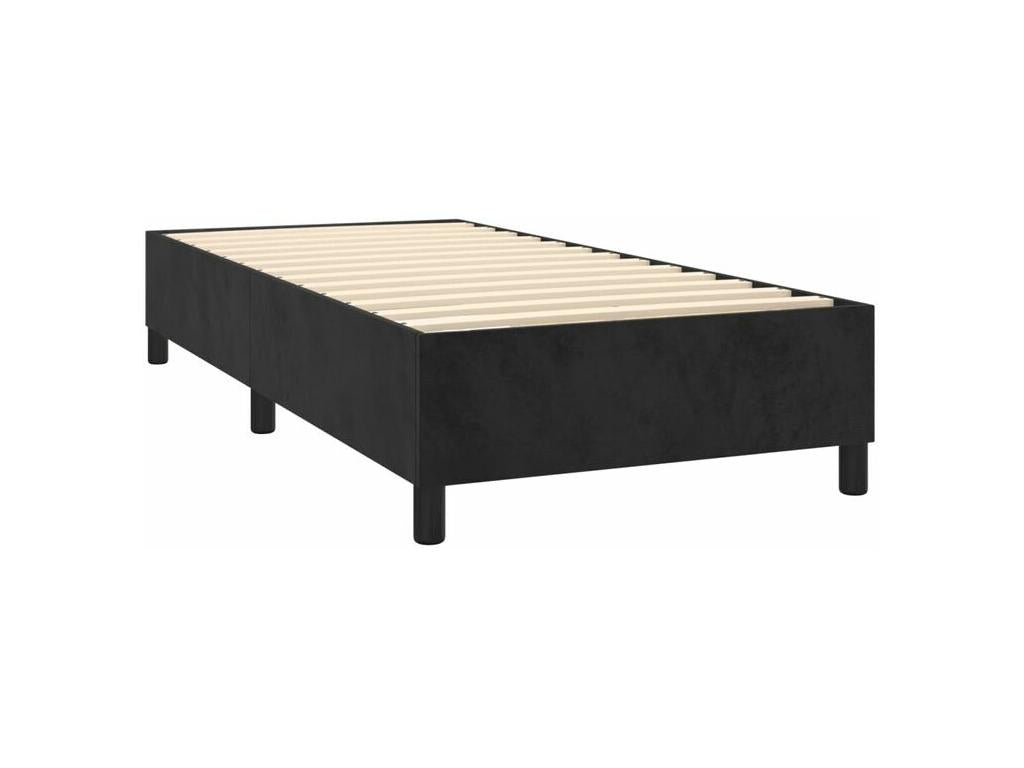 Homelumiere bed base with black 90x200 velvet mattress